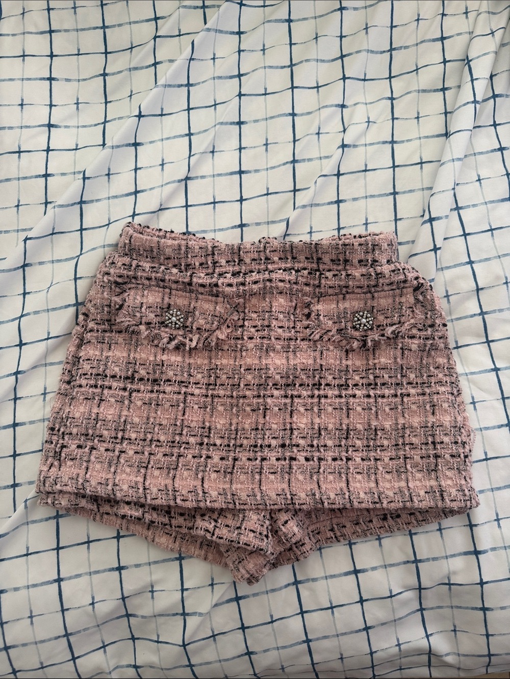 wild fable Pink Tweed High-Waist Short Skort